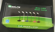 MaxLite Slim LED Desk Lamp with USB Charging Port, Green Desk Lamp
