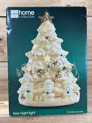 White Bisque Spaghetti Porcelain Christmas Tree Star Santa Bear