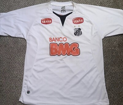 SANTOS S.F.C BANCO BMG SEARA半袖XL Neymar Jr Santos Retro Soccer Jersey – zavikits