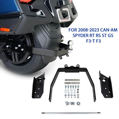 NIXFACE Upgraded Trailer Hitch Receiver Mount Kit Fit For 2008-2020 Can-Am Spyder RT, RS, ST, GS, F3-T And F3 Limited Black