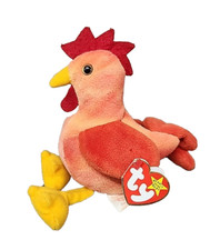 TY Beanie Baby - Doodle the Rooster (1996) Style 4171 plush toy