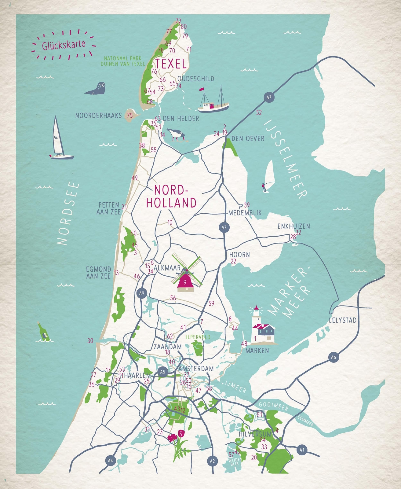 Thumbnail - Glücksorte In Nordholland. Mit Texel, Jutta M. Ingala