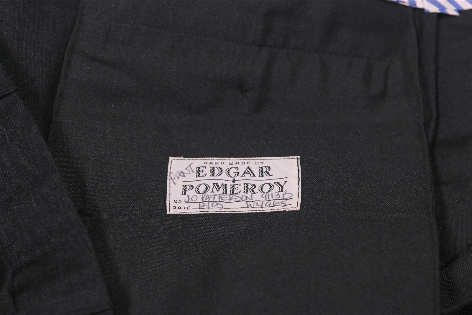 Edgar Pomeroy Custom Tailored Gray Flat Front Woo… - image 6