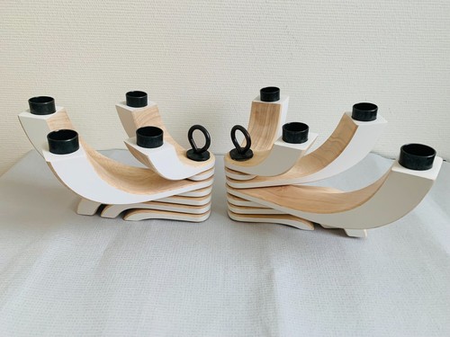 Set of 2 Scandinavian Candleholders, Nordic Light, Design House Stockholm by Jon - Picture 5 of 9