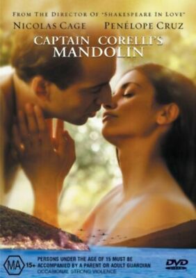 Captain Corelli's Mandolin DVD R4 very good condition dvd t313
