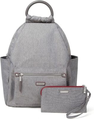 Baggallini All Day Rucksack Stone RFID Wristlet Damen Reisetasche