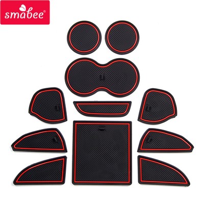 Anti-Slip Gate Slot Mat For SUZUKI VITARA 2016 ~ 2018 Cup Holders Non-slip mats