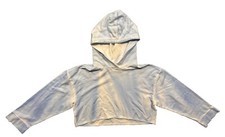 Nike Yoga Oversized Hoodie Women Size Medium Cropped Tie Dye Blue White Soft