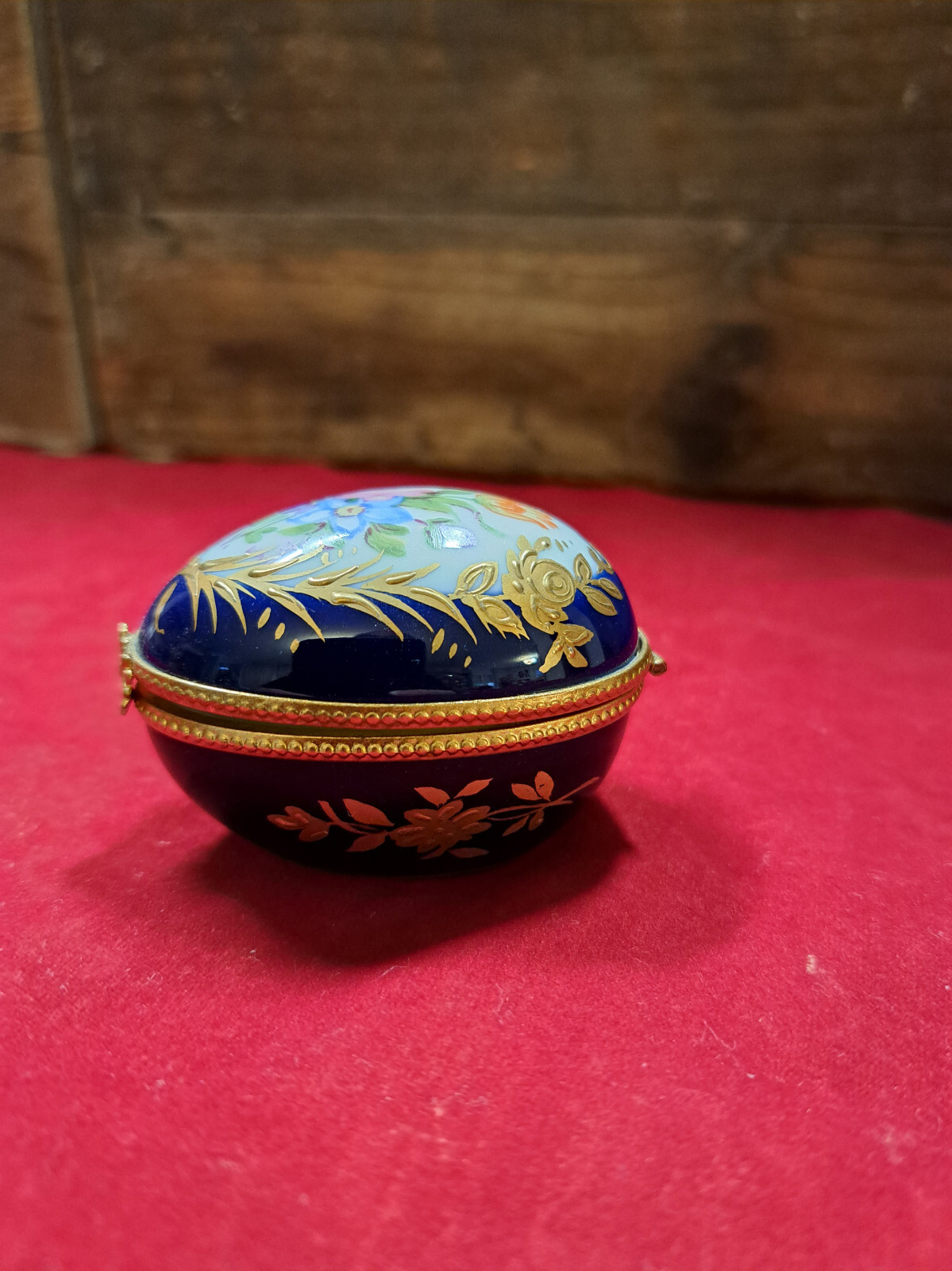 Œuf En Porcelaine Boîte à Bijoux Vintage Linvosges - Occasion, Boîte à Bague Ancienne