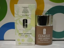 CLINIQUE ~ ACNE SOLUTIONS LIQUID MAKEUP ~ # 07 FRESH GOLDEN ~ 1 OZ BOXED