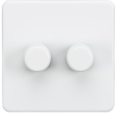 Knightsbridge Screwless Flatplate light switches & sockets MATT WHITE range