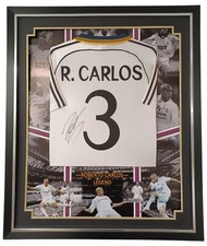 Framed Roberto Carlos Madrid Signed Shirt Autographed Jersey Display !