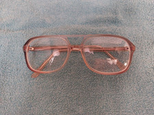 Vtg 80s Women  s Oversized Plastic Eye Glass Frames Brown Tortoise