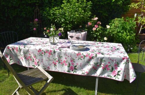 Tischdecke Provence 150x200 cm weiß Rosen aus Frankreich pflegeleicht bügelfrei - Bild 2 von 5