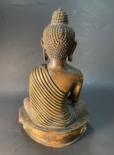 Beautiful Ancient Bronze Seating Buddha Statue With Perfect Details, Rarity - Picture 5 of 10