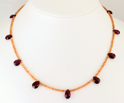 Classy Mandarin Garnet And Rhodolite 