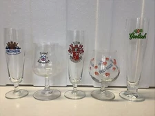 Beer Glasses Mixed Assortment of 5 - Excellent Condition