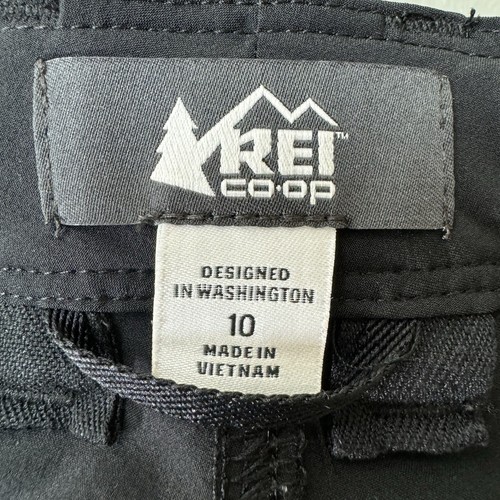 REI CO-OP Hiking Pants Women's Sz 10 Black Cargo Zip Pockets Stretch Regular Fit - Picture 2 of 18