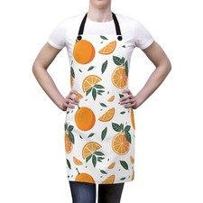  Stylish Poly Twill Apron with Oranges Fruit Design - Durable & Lightweight 