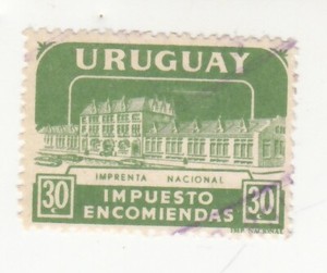 URUGUAY 1960. National Printing Works Building. Parcel Post. 30c. Sc# Q91. Used