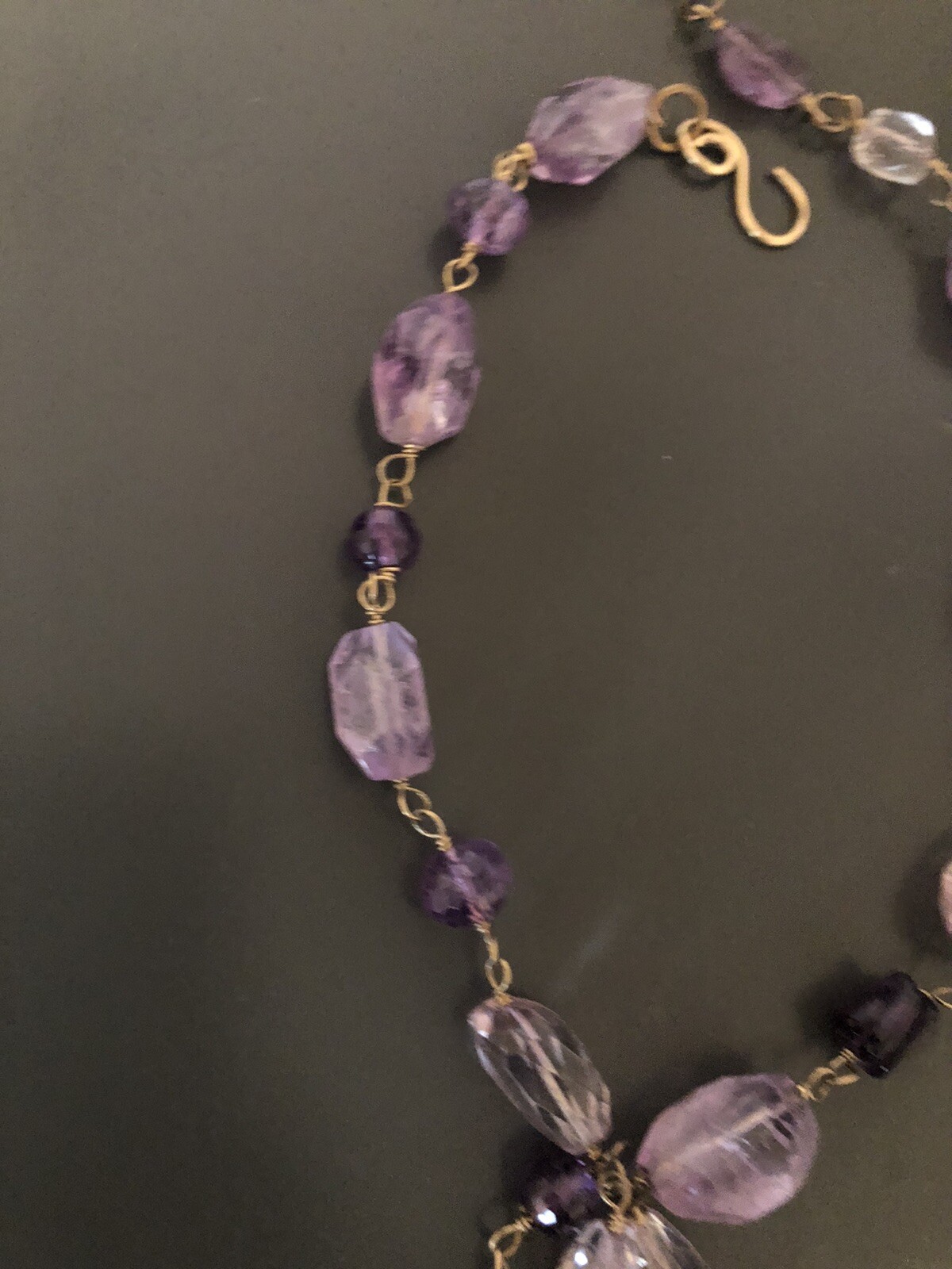 Chunky Amethyst Statement Necklace - image 8