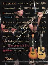 Joe Satriani Ibanez AE450S y AC300NT guitarra acústica anuncio 1996 impresión de anuncio
