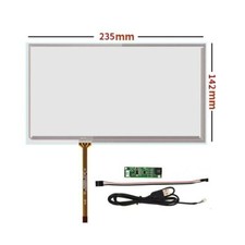 10.1" 235x143mm 4 wire Resistive Touch Screen Panel USB Controller kit
