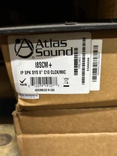 Atlas Sound IP Speaker System 8" C10 Clock Mic 18SCM+ LoudSpeaker LED Display