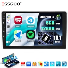 10.1" 6+128G QLED 2DIN Car Stereo Radio Carplay Android 15 8core GPS DSP 4G LTE