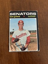 Tom Grieve 1971 Topps Rookie Card #167 Washington Senators RC. rookie card picture