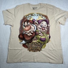 VTG Disney World Snow White  The Seven Dwarfs Grumpy  Dopey Mens 2XL Shirt