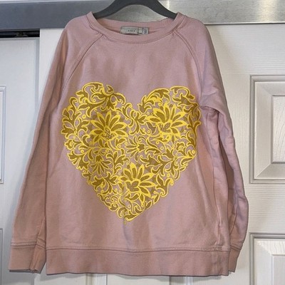 Stella McCartney Kids Pink Sweatshirt with Yellow Floral Heart