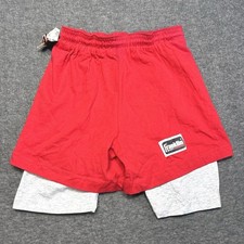 NWT Vintage Franklin Running Red Nylon Shorts 90s USA Vtg Deadstock Sz 14/16