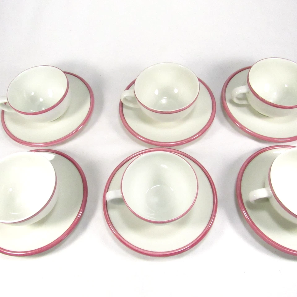 Vajilla de cerámica Kristina 6 tazas de té 6 platillos Foto 2 de 4