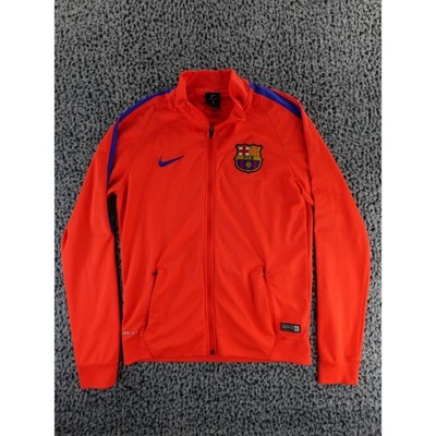 Nike FC Barcelona DRI-FIT ジャケット L Nike FC Barcelona Dri-FIT Track Jacket Orange Blue Soccer Mens