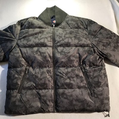Champion Men's XL Green Puffer Jacket Full Zip Water Resistant, New MSRP $135.00