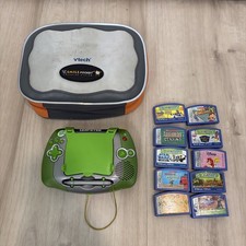 Leap Frog Leapster 20200 Learning Game System w/case Works Med Wear 10 Games