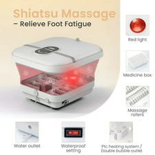 Foot Spa Bath Massager with Heat  Bubbles Massage Pedicure Tub Foot Soaker Gift