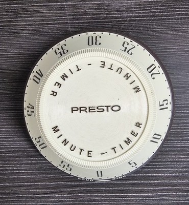 VTG Presto - 60 minute Round UFO MCM Kitchen Loud Ring Timer Brown Beige