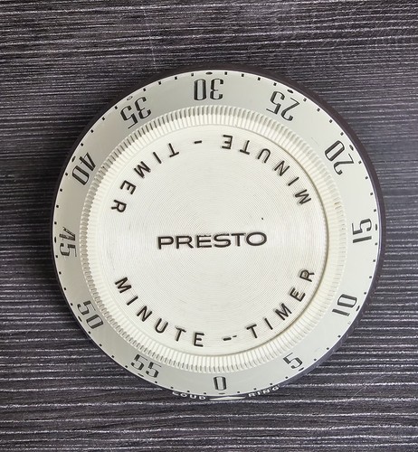 VTG Presto - 60 minute Round UFO MCM Kitchen Loud Ring Timer Brown Beige