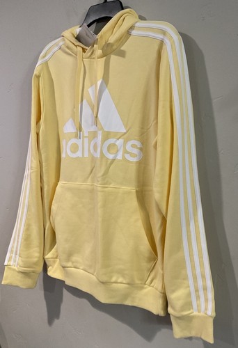 Adidas Mens Essentials Pullover Fleece Multi Sport Hoodie Sweatshirt Yellow Sz M - Picture 5 of 11