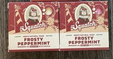 Lot of 2 NEW Dr. Squatch Men's Soap Frosty Peppermint 5 oz Holiday Limited