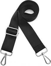 1.5 Wide Adjustable Bag Strap Replacement Crossbody Shoulder Strap Black