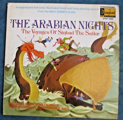 Vintage Walt Disney the Arabian Nights/the Voyages of Sinbad the Sailor w/book