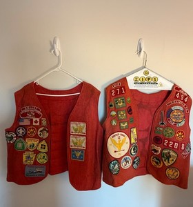 Set of 2 Vintage 50's/60's/70's BSA Boy Scouts Vest Nentico 12 WWW OA Original