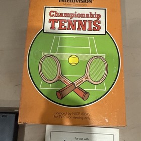 Championship Tennis Intellivision INTV/Nice Ideas CIB Complete in Box w/Manual