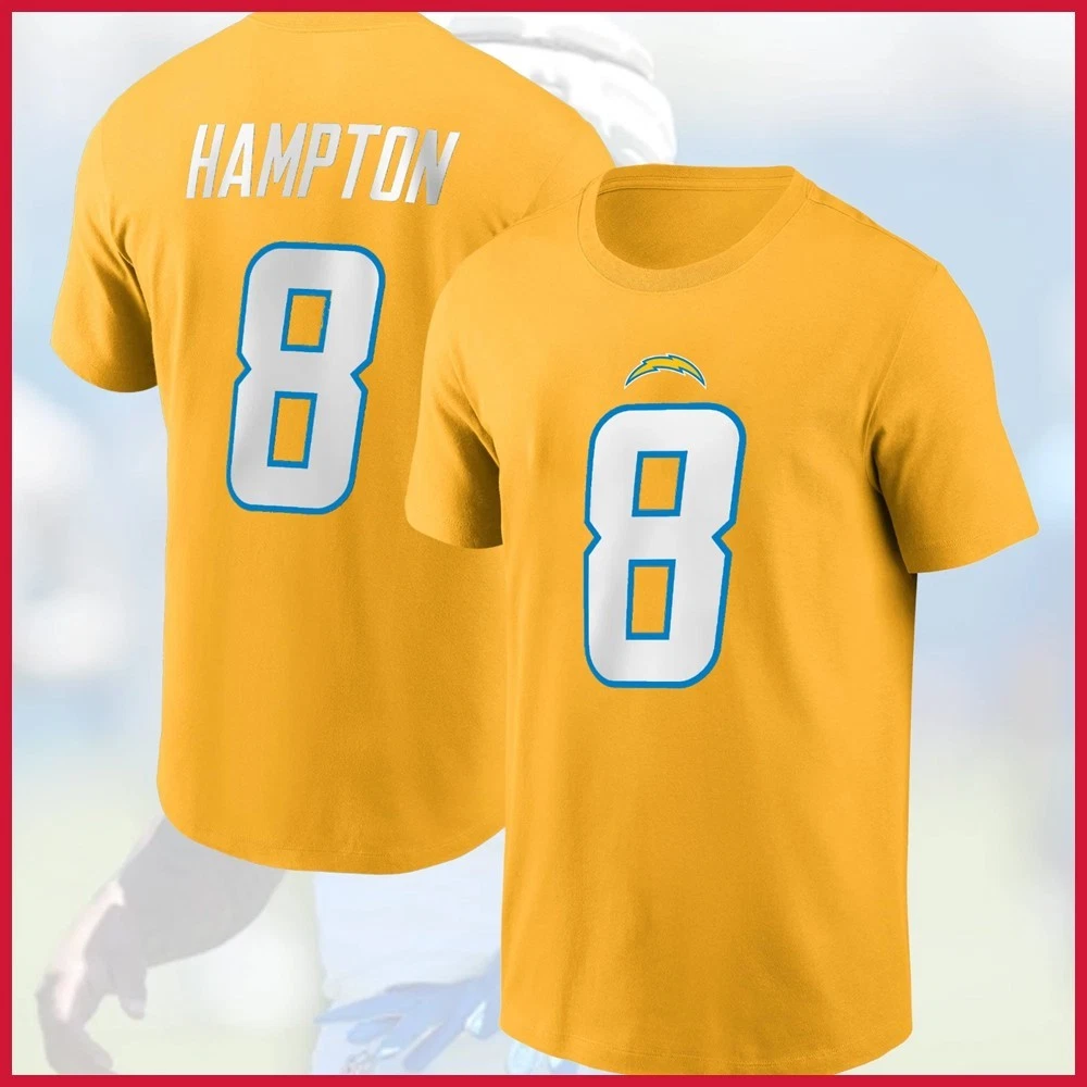 Omarion Hampton #8 Los Angeles Football 2025 Player Name & Number For Fans