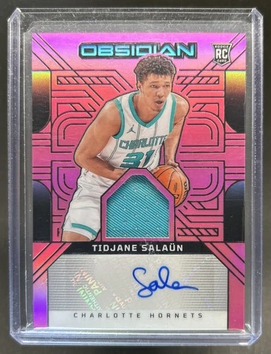 2024-25 Obsidian Tidjane Salaun Rookie Jersey Ink RC Pink Flood Auto #/49