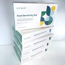 LOT OF 5 - EverlyWell FOOD SENSITIVITY Test Kit 96 Foods Exp 01/2027 New Sealed