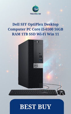 Dell SFF OptiPlex Desktop Computer PC Core i5-6500 16GB RAM 1TB SSD Wi-Fi Win 11